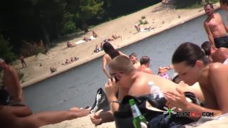 A public strand heats up with two hot teen naturists  3-3