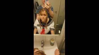 Schoolgirl Gets Creampied In Bathroom 1080p-7