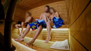 Sauna Adventure Pt1: I Show My Hard Cock To Three People In The Sauna 1080p-8