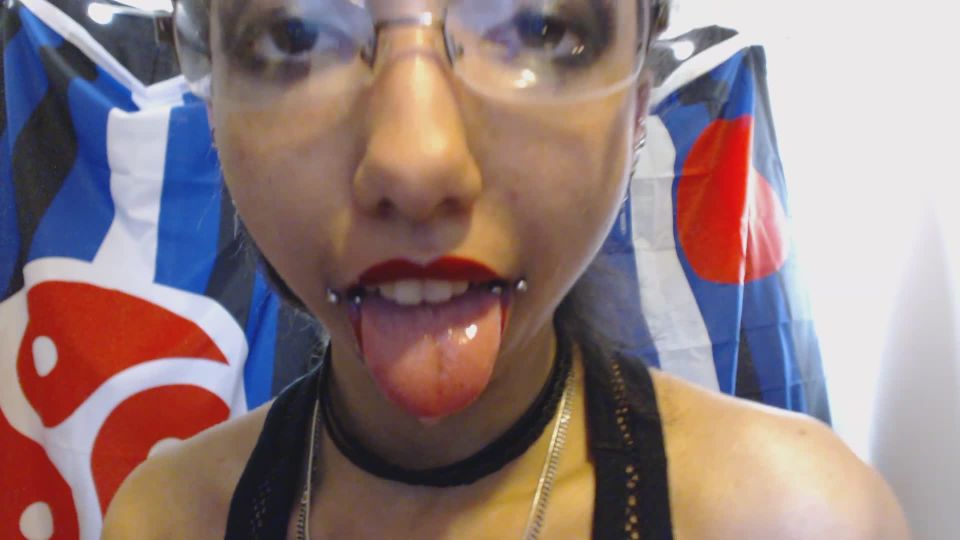 xxx video clip 38 Miss Alice the Goth – Red Lipstick Drooling and Spit Bubbles - goth - fetish porn femdom sissy chastity