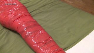 Anna in encased in zentai clingfilm bondage - bondage - femdom porn fetish fantasy studio-3