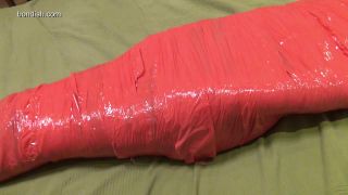 Anna in encased in zentai clingfilm bondage - bondage - femdom porn fetish fantasy studio-7