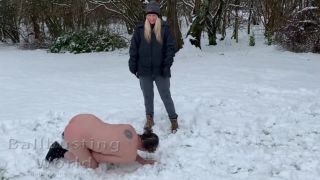 Ballbusting World PPV - Nikki Whiplash - Snowballs 2021 - Ballbusted in the snow by Nikki Whiplash - BB1491 Ballbusting-8