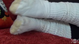 clip 44 Dirty Scrunched Tube Socks, black girl foot fetish on feet porn -0