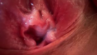 Cute PussyExtremely close-up wet pussy masturbation-1
