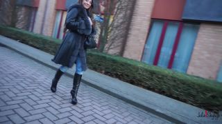 Julie Skyhigh, Pantyhose, Stockings, Leggings - 150204 walking in furs leather boots and jeans [foot fetish] Pantyhose-6