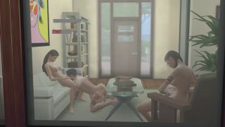 60Fps I fuck a voyeur girl and her hot friend at their house after the party in a strange sexual threesome-0
