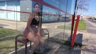 free video 4  Liliane Hart – Bus Stop Dildo Fuck, naked on public-6