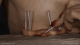 Self Tit Nailing - Abby.-2