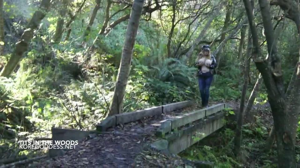 porn clip 45 Huge tits in a rope harness roams the woods on fetish porn diaper bdsm