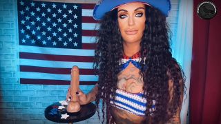 xxx clip 43 big butt femdom MistressRavenFD – RED WHITE and BLUE BALLS – STROKING GAME, joi video on pov-3