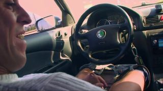 OUTDOOR SEX Scene1_Pretty Hairy Brunette Fucking Inside The Car And Out-2