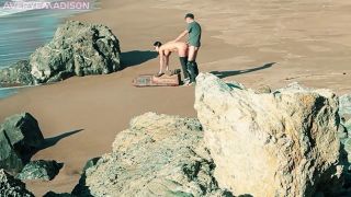 Averye Madison - Getting myself off watching HOT couple FUCK on the Beach-3