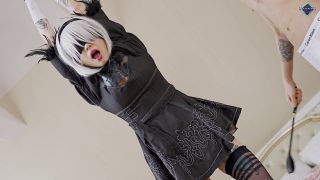 Nier Automata 2B Gets Too Horny When Tied Up And Pussy Fucked. Short Vi-2