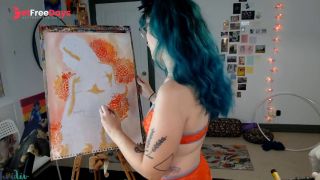 [GetFreeDays.com] Camgirl Slut painting Slutty Self Portrait on LIVESTREAM Porn Stream July 2023-2