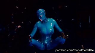 [GetFreeDays.com] Heavy Rubber g0ddess With Big Tits In Transparent Blue Latex Catsuit An latex ai porn-2