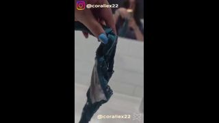 Fellation Francaise French amateur public vlog - Naughty girl without panties and deep throat in the car-2