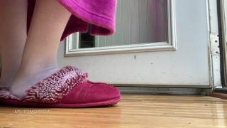 porn video 7 DommeTomorrow – morning socks – smelly slippers - masturbation instructions - pov tall girl fetish-3