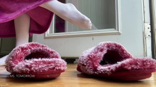 porn video 7 DommeTomorrow – morning socks – smelly slippers - masturbation instructions - pov tall girl fetish-9
