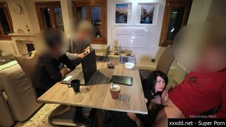 Alexandra Wett - German Milf Jerking Cock In Restaurant In Public (MILF porn)-6