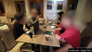Alexandra Wett - German Milf Jerking Cock In Restaurant In Public (MILF porn)-7