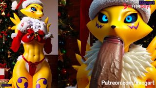 [GetFreeDays.com] DigiMon Hentai -   Renamon Super Big Tits Merry Christmas SEX Adult Leak March 2023-0