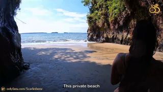 Scarlet benz - I let a stranger fuck my little pussy on the beach 1080P - Nude beach-1