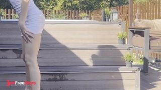 [GetFreeDays.com] outdoor stretching in white dress Porn Film December 2022-5