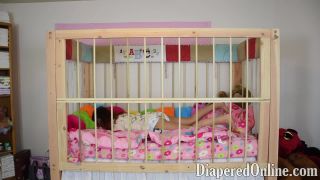 Diaperedonline2Red Red Straitjacket in Crib Wets-2