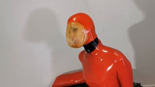 [GetFreeDays.com] Having Some Fun With My Red Breathplay Hood! latex ass porn-9