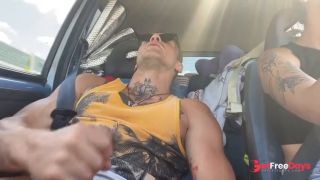 Bad Volodya Jerks off in the Car and Gives Chihuahua to Nipple Orgasm-7
