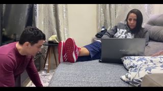 Goddess Kiffa Feet Kiffa Ignores Foot Slave While He Licks Her Sneakers Clean (Femdom porn)-1