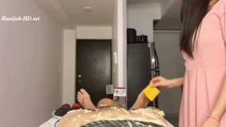 CoralTrip Handjob Food Play Fetish 4K ﻿BG Tied Handjob With Cheese (Handjob porn)-0