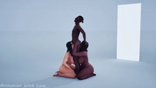Uncensored Hentai Small Guy, Big Fantasy Threesome with Sexy Coaches  3D Animation-2