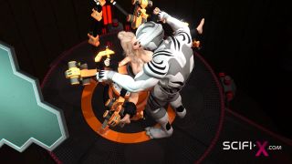 SciFi BDSM. Sex Android Fucks Hard A Hot Cuffed Hottie In Restraints.-0
