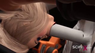 SciFi BDSM. Sex Android Fucks Hard A Hot Cuffed Hottie In Restraints.-1
