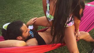 [Amateur] Beautiful Latina wife Jolla gets pussy eaten while lounging on a hammock-6