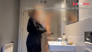 I caught my husband jerking on my mom in bathroom and joined them. Family use. Voyeur.-1