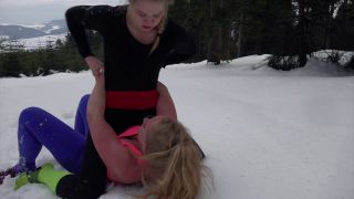 Inanna vs Raella: Competitive Female Snow Wrestling-8