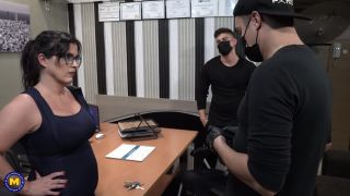 Montse swinger - anal threesome office fuck - MILF-1