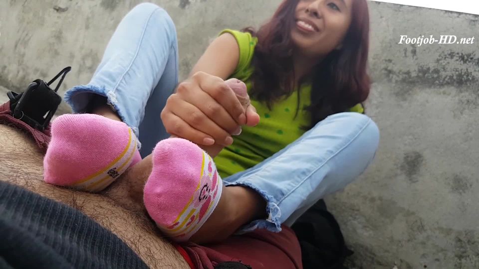 adult video clip 29 Handjob in public on lil feet n socks – Kinky Socks, love fetish on femdom porn 