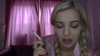 free xxx video 9 Bad Dolly – Smoking Pretty in Pink and Topless - jerk off instruction - big ass porn femdom feet-2