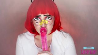 Redhead teen suck long pink dildo | cosplay | blowjob porn teen amateur public-3