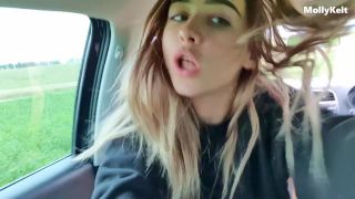 MollyKelt - Unexpected sex in the car on the way to college-5