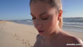[Arousins] Rebecca Volpetti Hot Blowjob On The Beach [03.31.24] [1080p]-1