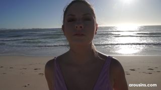 [Arousins] Rebecca Volpetti Hot Blowjob On The Beach [03.31.24] [1080p]-2