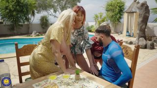 Three Hot German MILFs Have An Outside Groupsex Party Under The Sun....-1
