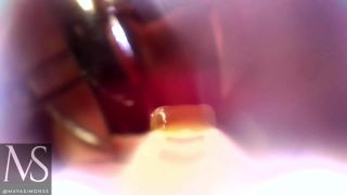 Rubber dildo inflate inside huge cervix from hot girl May...-2