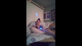 Milf Filming Herself Playing Video Games In Her Black Bra and Panties-2