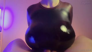 Lily Koti Latex Top Dick Getting Wet Covering Titties-1